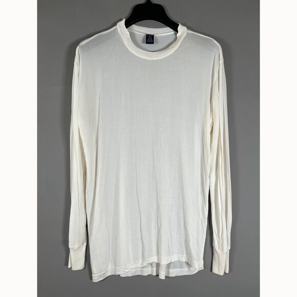 Lands' End Silk Base Layer Shirt Men XL Crewneck Ski Snow Outdoor Hiking Camping - Picture 1 of 5